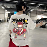 Comfortable Oversized Cotton Tee for Kids – Fashion-Forward Drop Shoulder Look